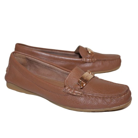 COACH Olive A7751 Womens Brown Pebbled Leather LOAFERS SHOES